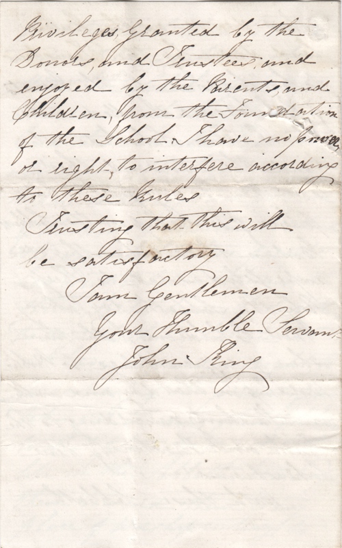 Signature of John KIng