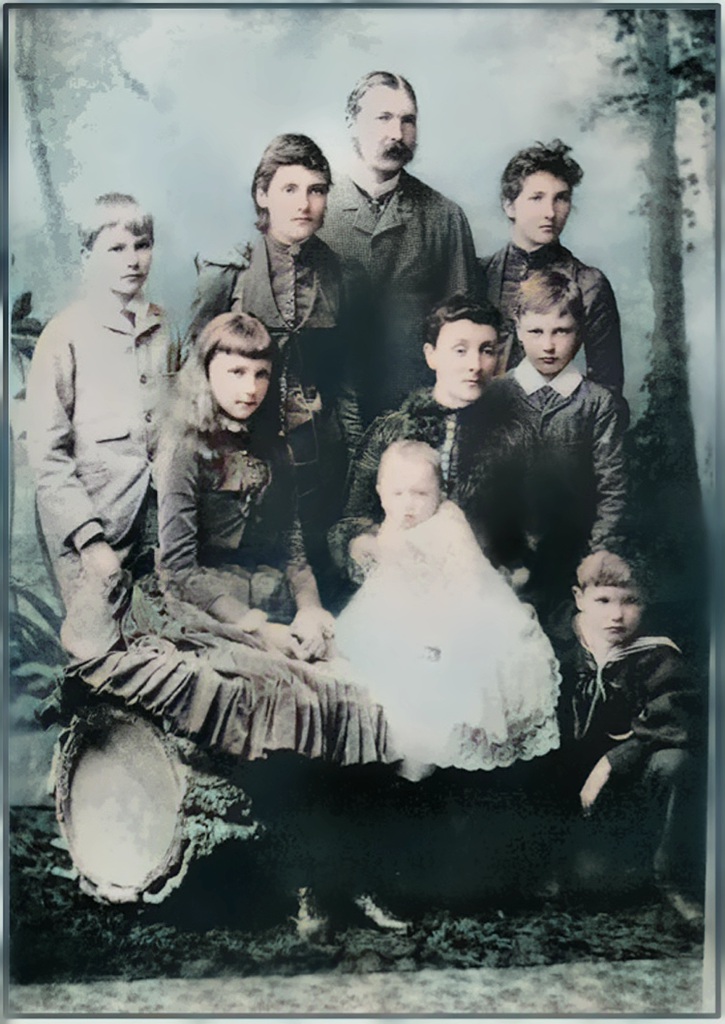 Walter with Lady Mary Isabella and their family. Photo courtesy of Antony Alderson. Has been repaired and enhanced.